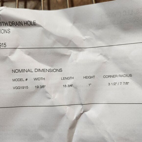 VIGO VGG1915 Sink Grid with Drain Hole 19.38" x 16.75" - Picture 7 of 8